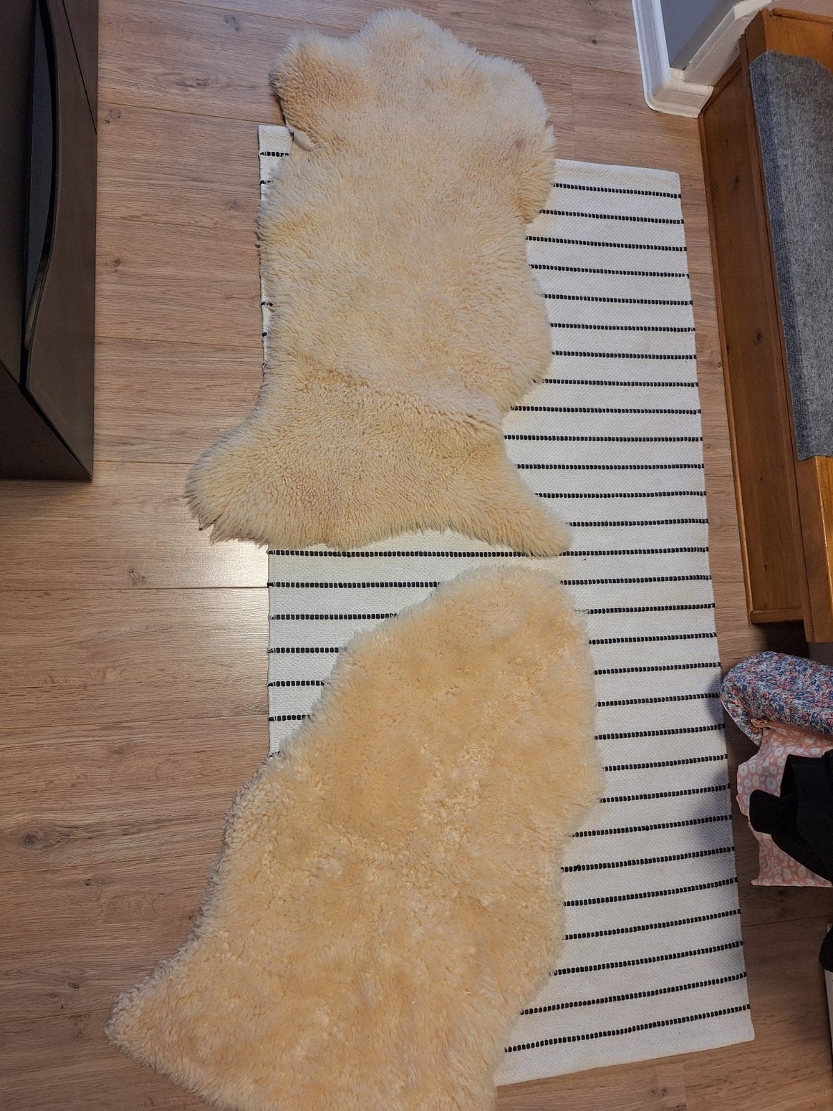 schapenvacht, Huis en Inrichting, Stoffering | Tapijten en Kleden, 50 tot 100 cm, Rond, Zo goed als nieuw, 50 tot 100 cm