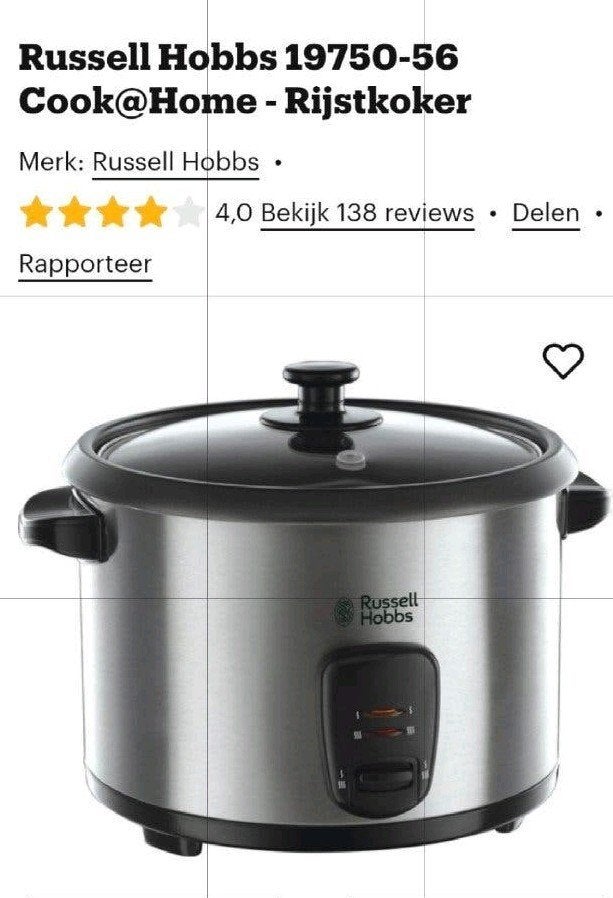 Russen Hobbs Rijstkoker, Krasbestendig, Overige typen, Aluminium, Ophalen of Verzenden