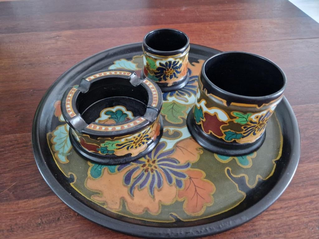 Plateel setje van Flora, Arnhem, Ophalen of Verzenden