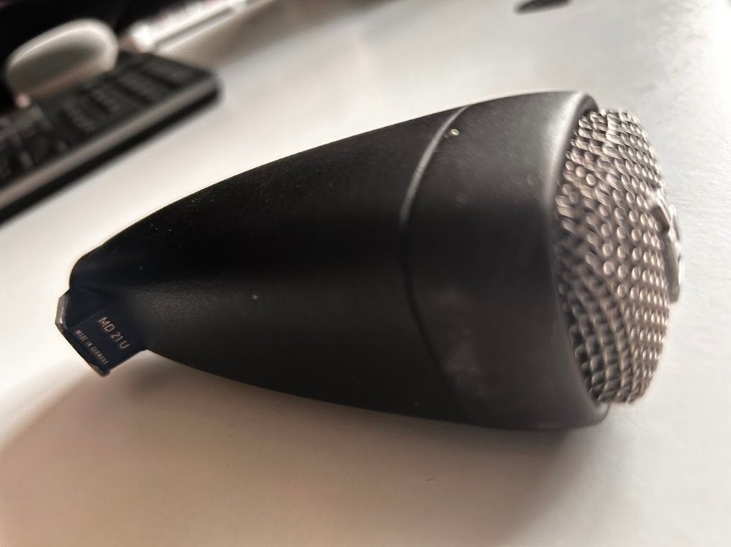 Sennheiser MD 21U omni microfoon (XLR, Made in Germany), Ophalen of Verzenden, Gebruikt, Overige typen
