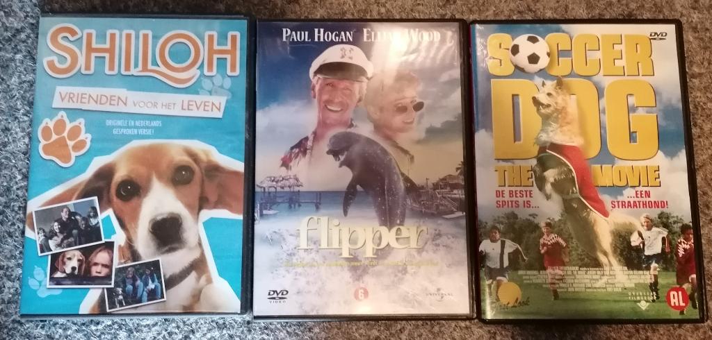 3x dvd dierenfilms, Cd's en Dvd's, Alle leeftijden, Ophalen of Verzenden, Zo goed als nieuw, Dieren
