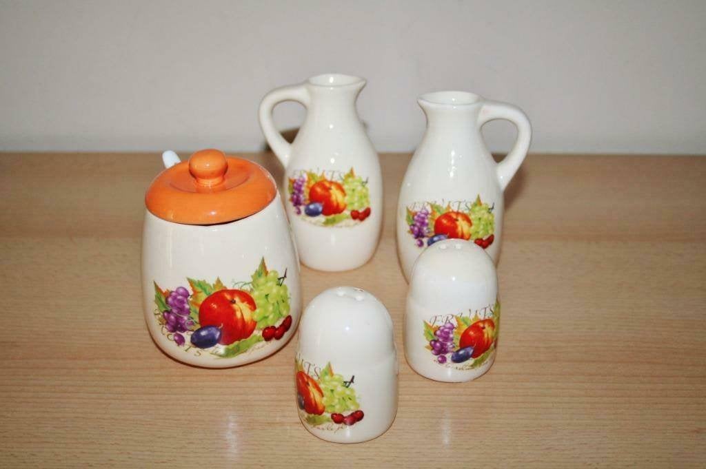 Antiek Ramsel Hamburg porselein set 1970 jaar 5 stuks, Antiek en Kunst, Verzenden