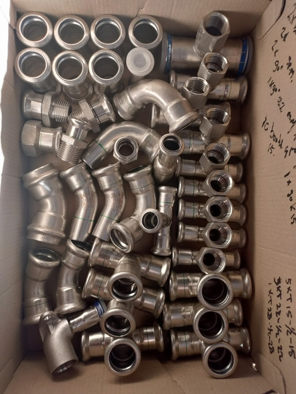 VSH RVS perskoppelingen 15mm en 22mm, Ophalen of Verzenden