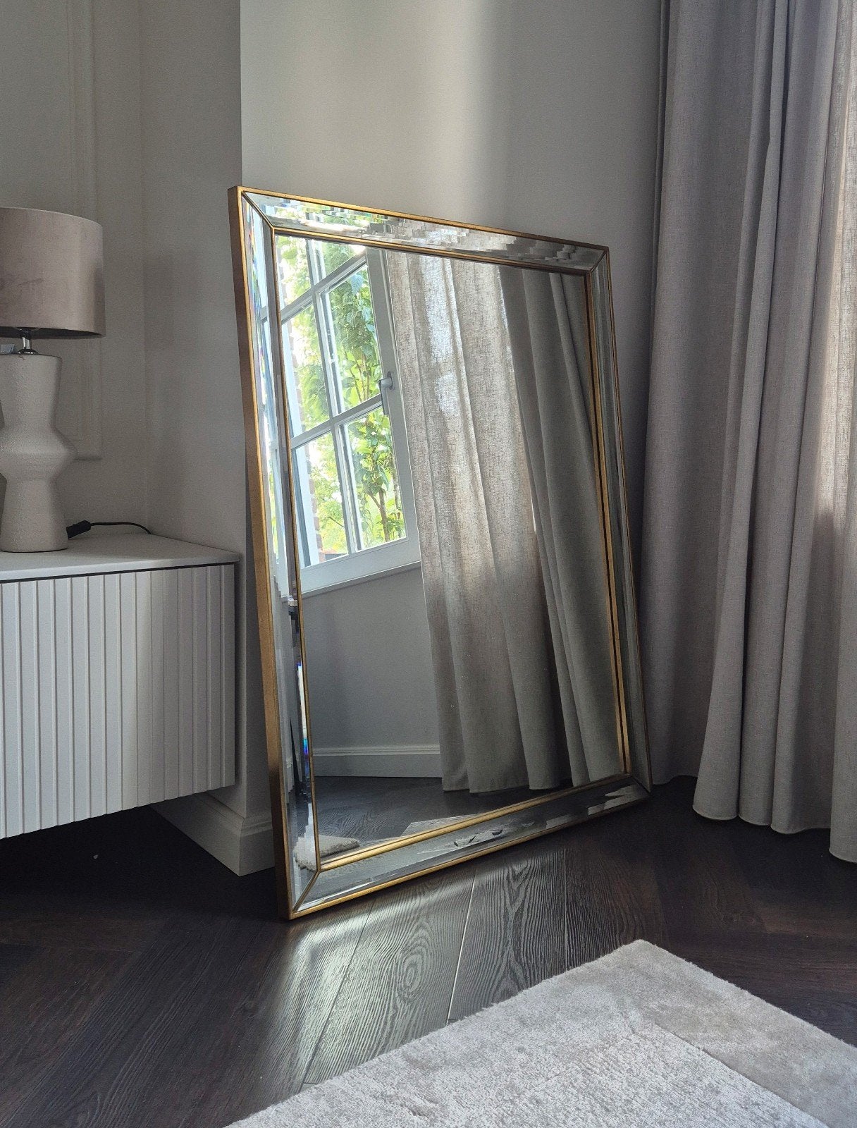 Grote Gouden Vintage Spiegel 115x86cm Goud Deknudt, Huis en Inrichting, Gebruikt, 100 tot 150 cm, Ophalen of Verzenden, 75 tot 100 cm
