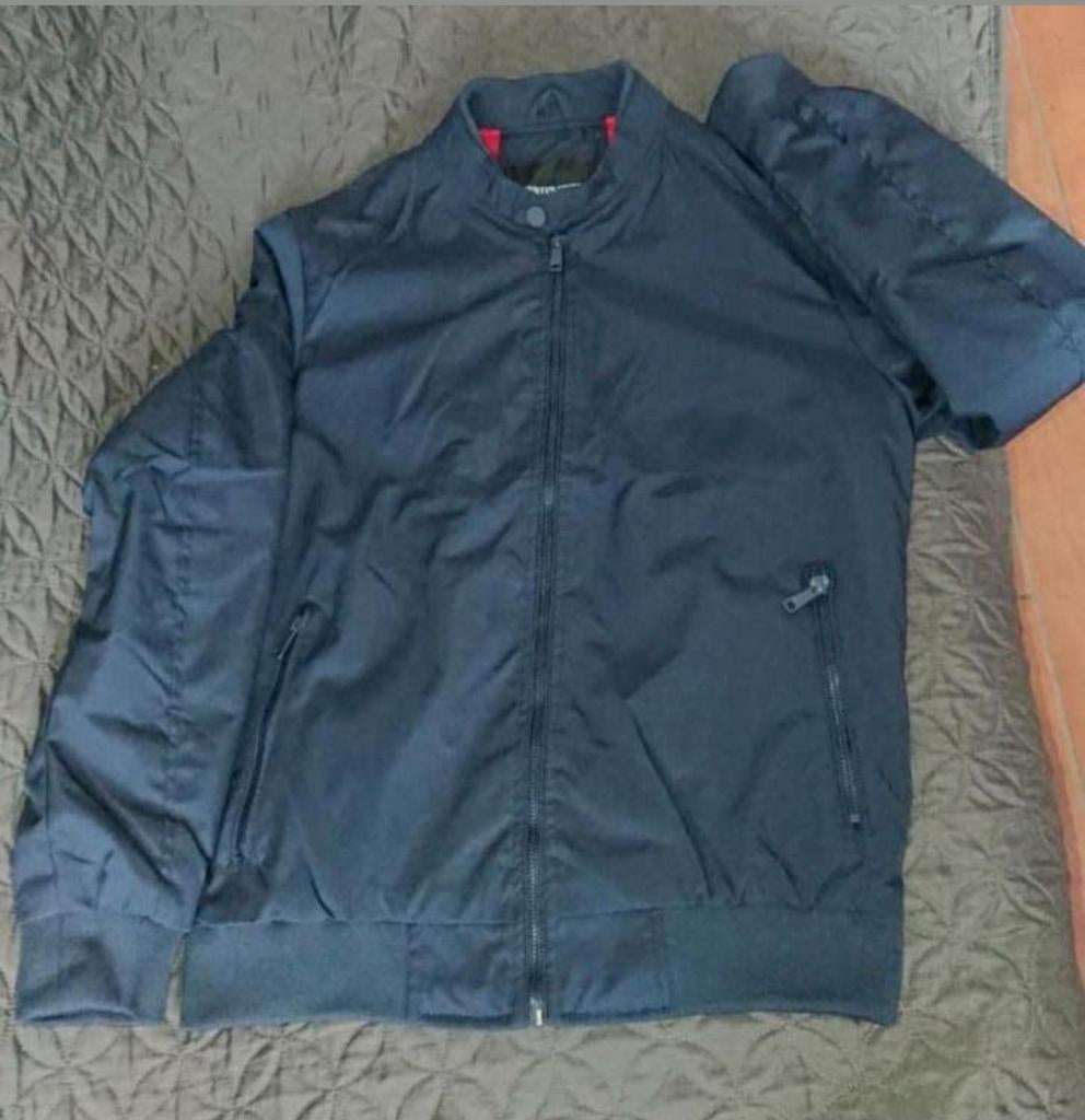 Nieuw heren bomberjack/windjack - Maat S, Hunter Story, Blauw, Nieuw, Ophalen of Verzenden