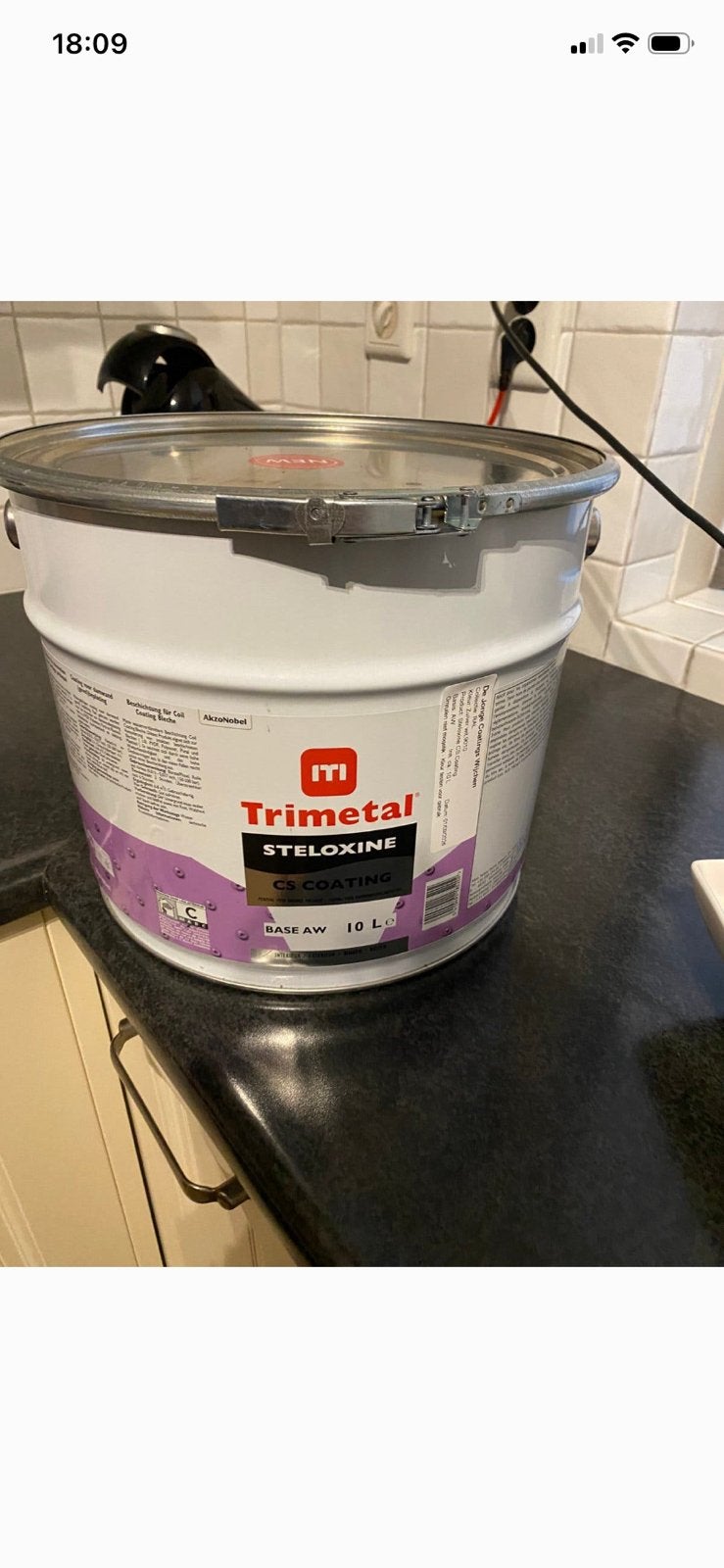 Te koop muurverf ralnummer 9010 gebroken wit, Ophalen of Verzenden, Zo goed als nieuw, Wit