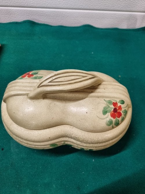 Schaal met deksel vintage met rode bloemen, Ophalen of Verzenden, 'T Olde Gre-j, Info@toldegrej.nl, Endepoelstraat 20f Didam
