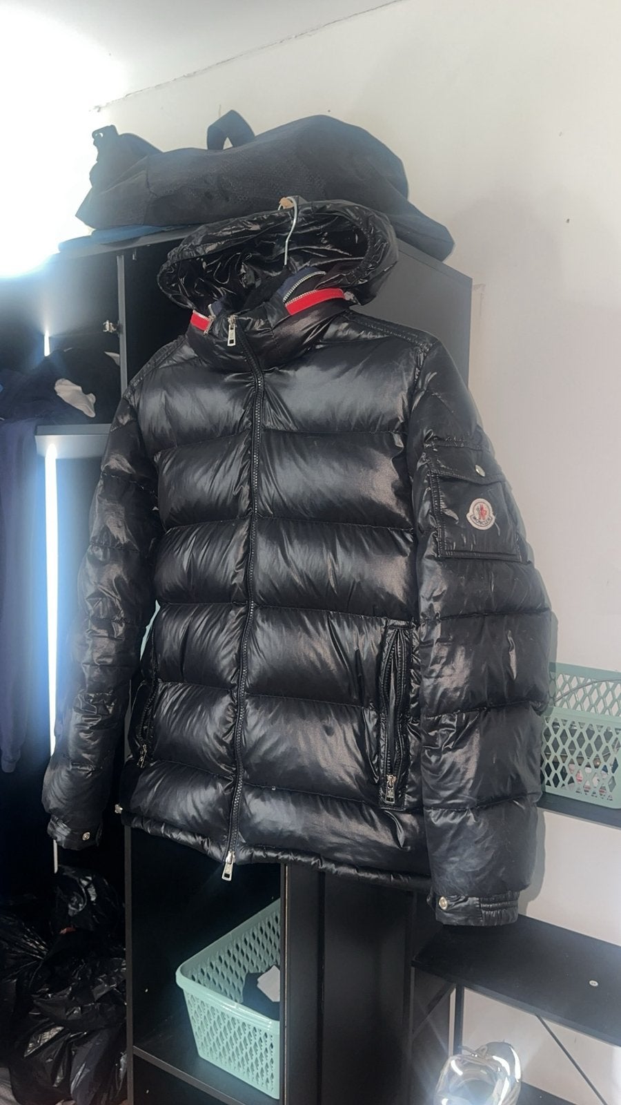 Moncler Winterjas S, Ophalen of Verzenden, Zo goed als nieuw, Zwart