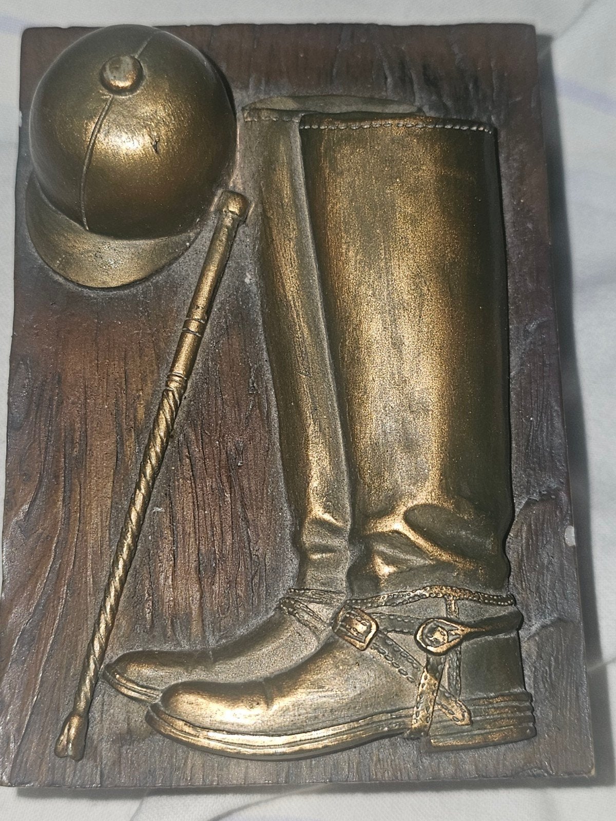 Vintage Gezinco Sieradendoosje met Ruitermotief, Antiek en Kunst, Ophalen of Verzenden