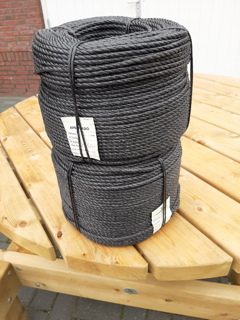 6 Mm dik zwart PP touw op tros van 220 meter!!, Watersport en Boten, Ophalen of Verzenden, Nieuw, Lijn of Blok