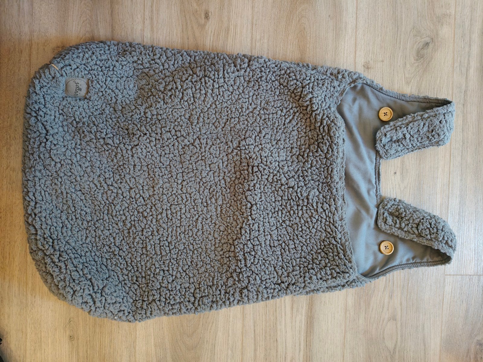 Draagzak Jollein grijs teddystof, Kinderen en Baby's, Ophalen of Verzenden, Gebruikt