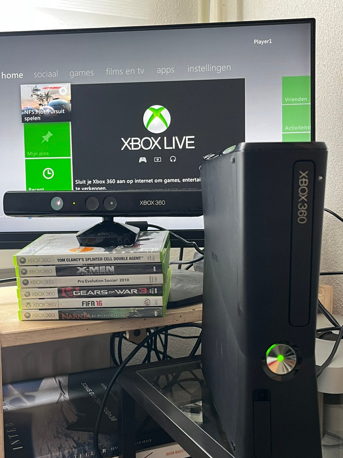 Xbox 360 Slim 4GB + Kinect + 7 Games, 360 S, 4 GB, Met games, Ophalen of Verzenden