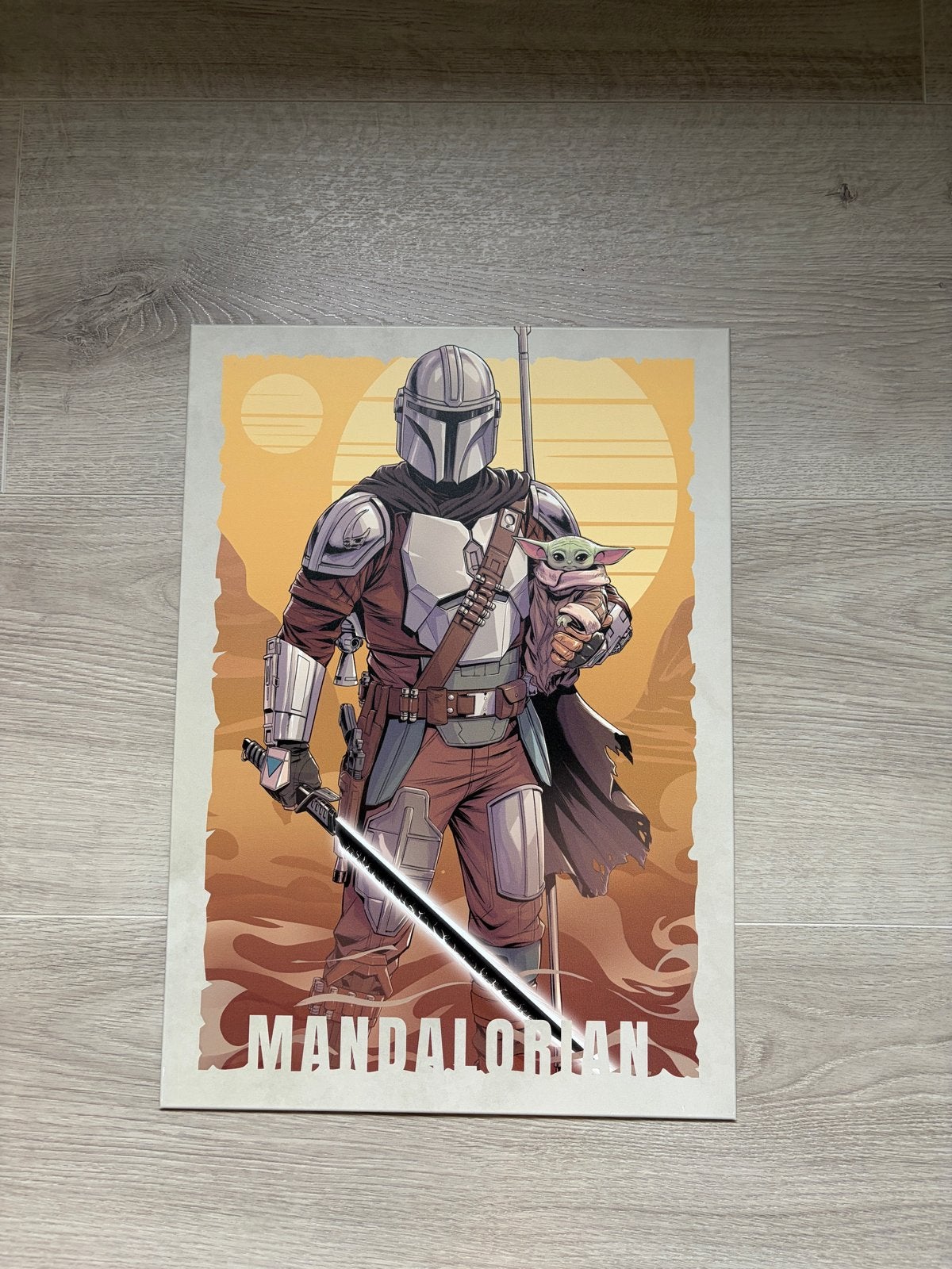 Displate The Mandalorian met Grogu, Huis en Inrichting, 50 – 75, Nieuw, Ophalen of Verzenden, Print