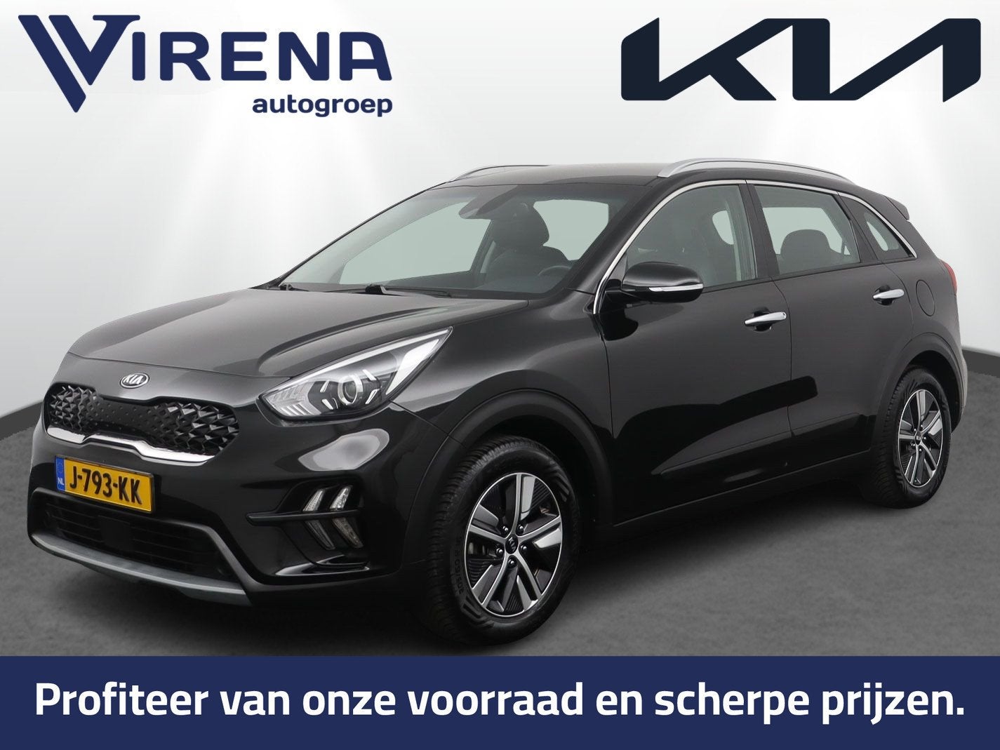 Kia Niro 1.6 GDi Hybrid DynamicLine - All Season Banden - Ac, 12 maanden, Gebruikt, Euro 6, Leder en Stof