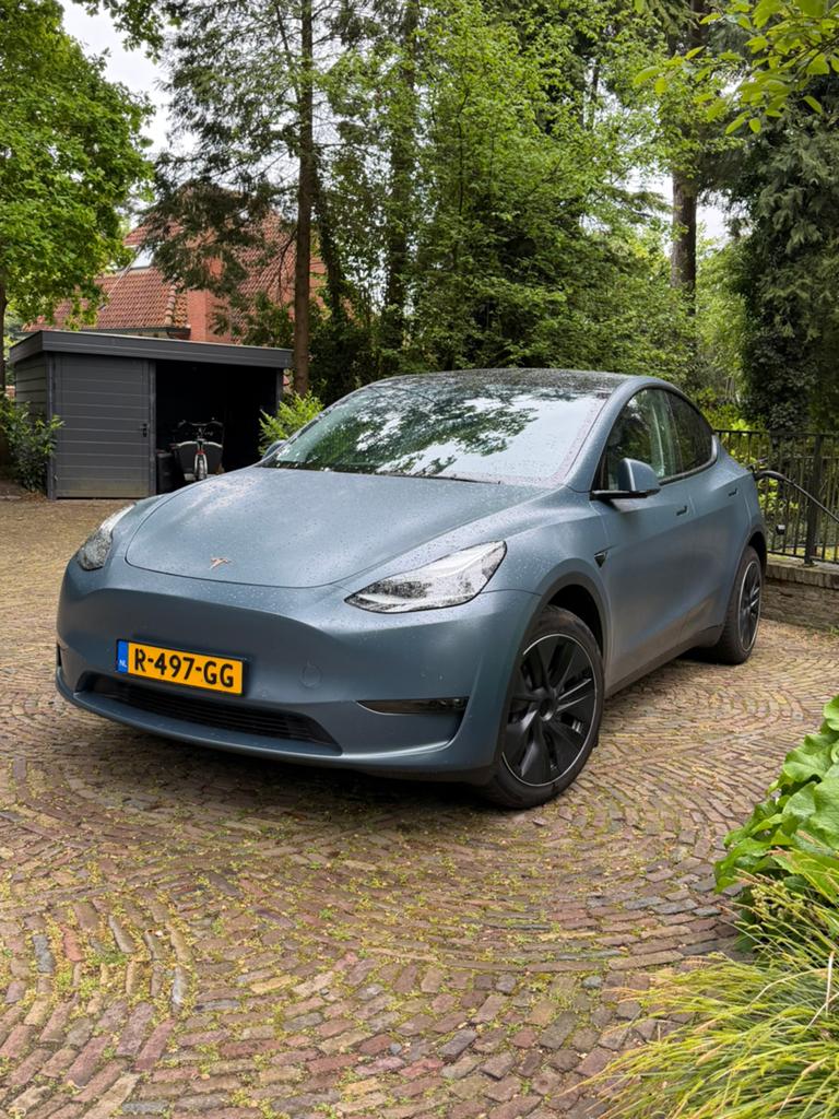 Tesla Model Y Long Range AWD '22, FSD en meer pk's, Auto's, Tesla, Automaat, Blauw, Origineel Nederlands, Elektrisch