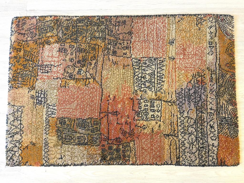 Paul Klee Kleed vloerkleed 80 x120 vintage design wandkleed, Gebruikt, 100 tot 150 cm, ., Vintage