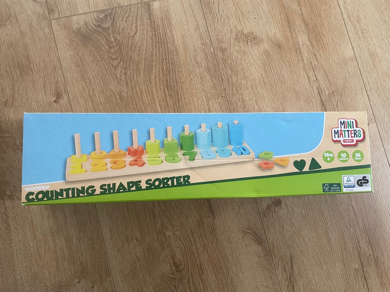 Nieuw: Houten Stapelblokken & Sorteerspel - Mini Matters, Ophalen of Verzenden, Nieuw, Overige typen