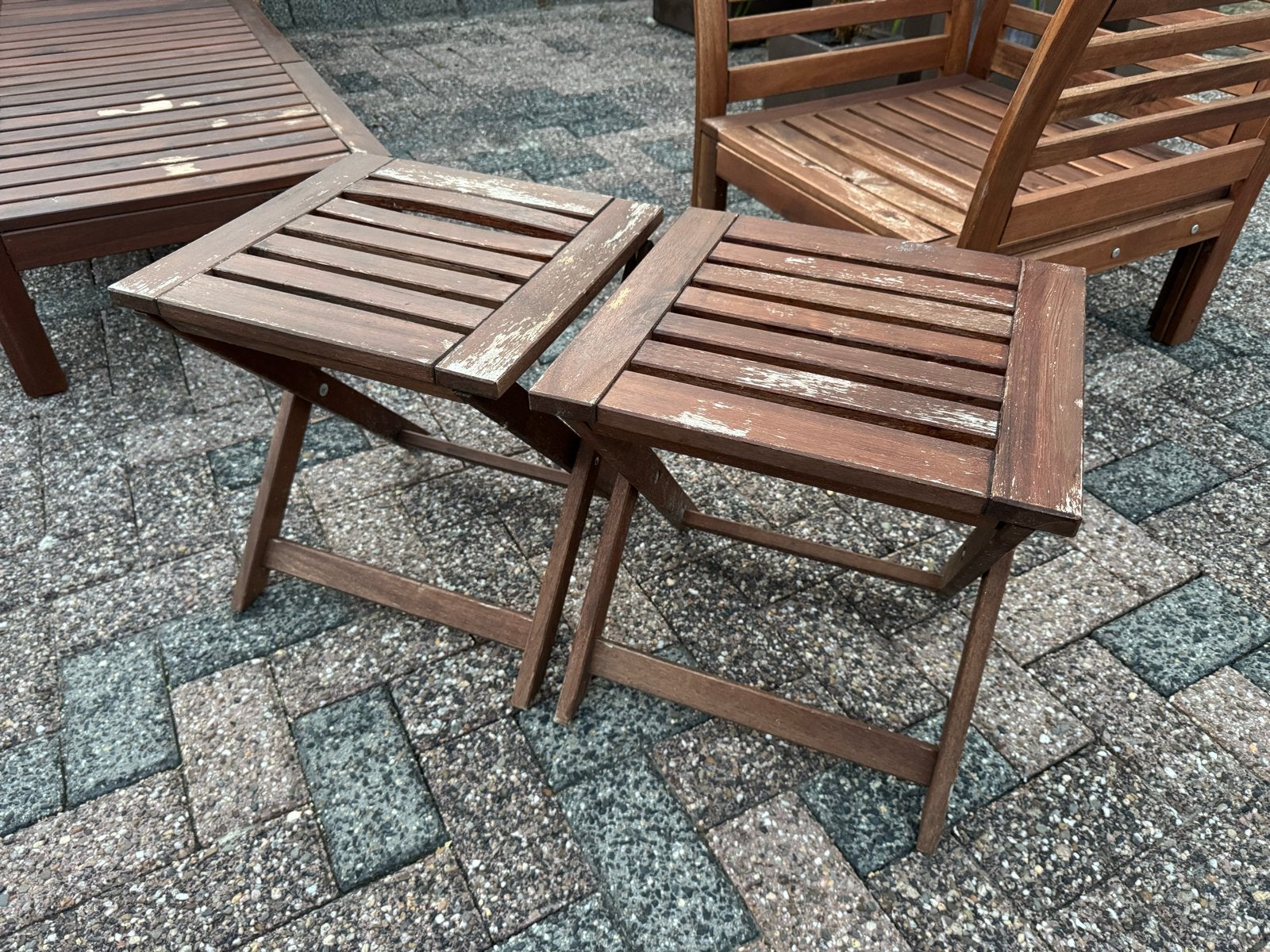Ikea Applaro inklapbare tafeltjes, Ophalen, Gebruikt, Hout