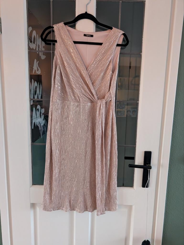 Vera Mont Jurk - Maat 38, Kleding | Dames, Jurken, Zo goed als nieuw, Maat 38/40 (M), Beige, Knielengte, Ophalen of Verzenden