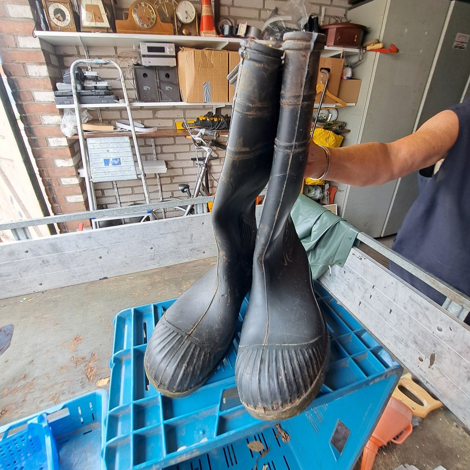 Hevea veiligheidslaars gummi, Ophalen, Zo goed als nieuw