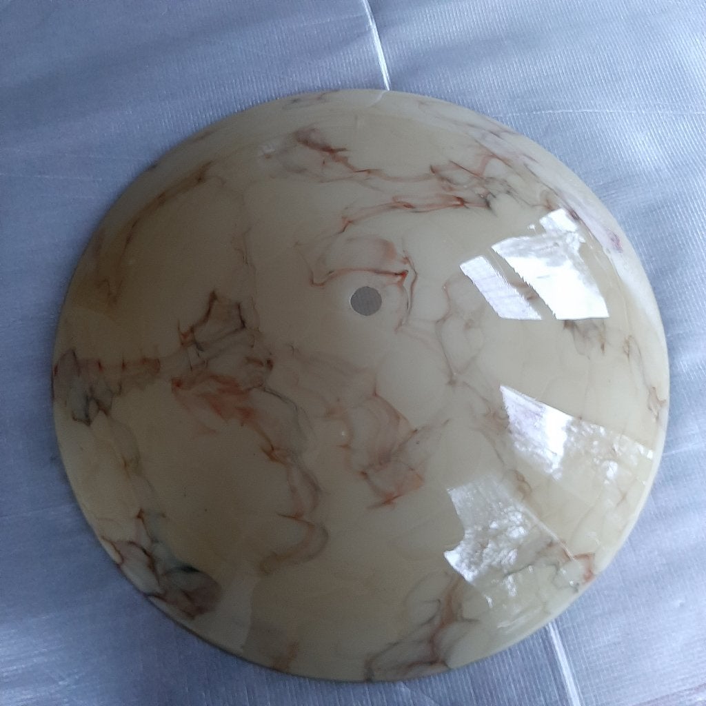 Vintage lampenkap voor plafonnière Art Deco gemarmerd glas, Ophalen