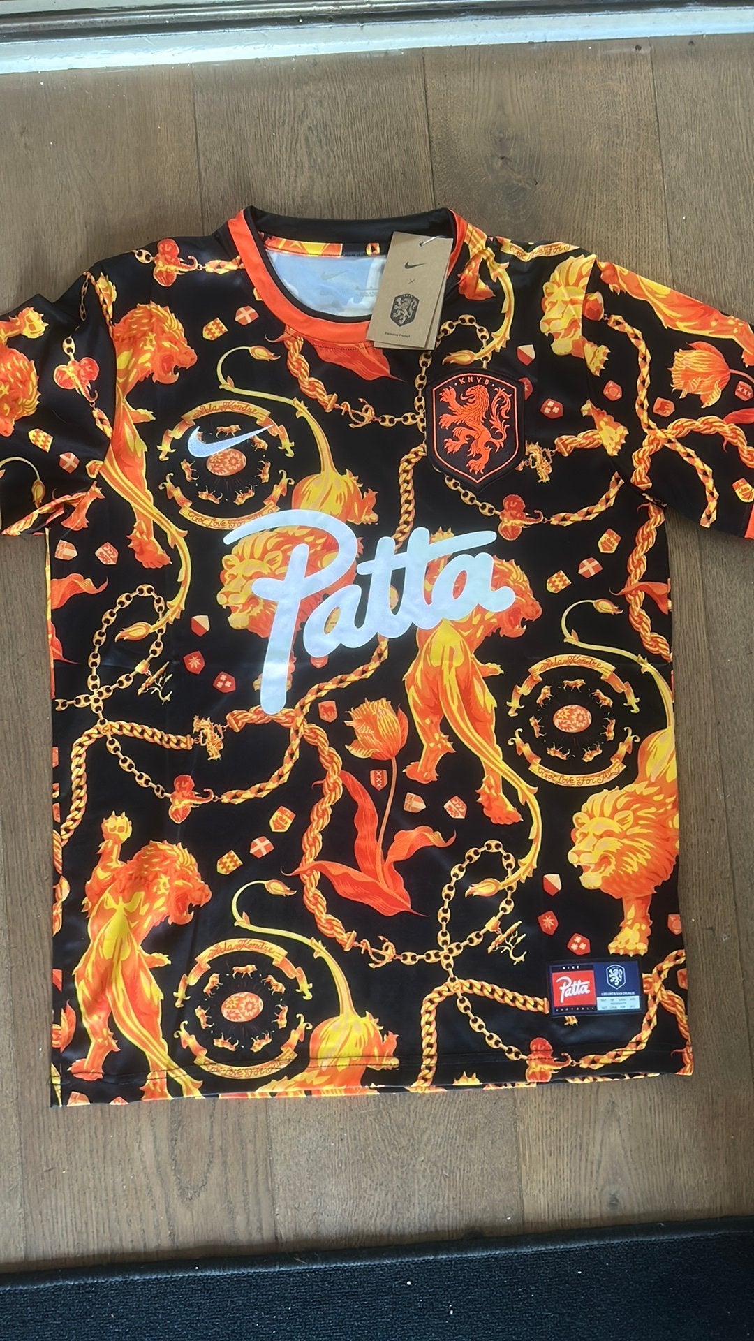 Opwarmshirts patta nederlands elftal in maten S, M en L, Verzenden, Zo goed als nieuw, Overige maten, Meerkleurig