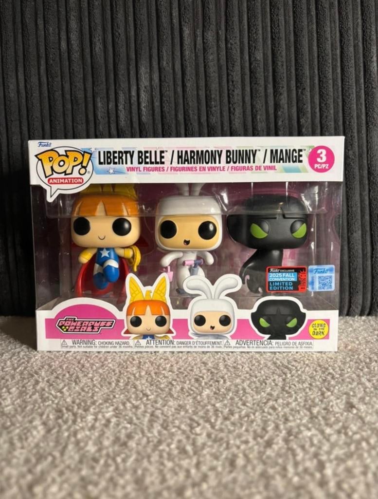 Funko Pop! Powerpuff Girls 3-pack Liberty Belle, Ophalen of Verzenden, Zo goed als nieuw