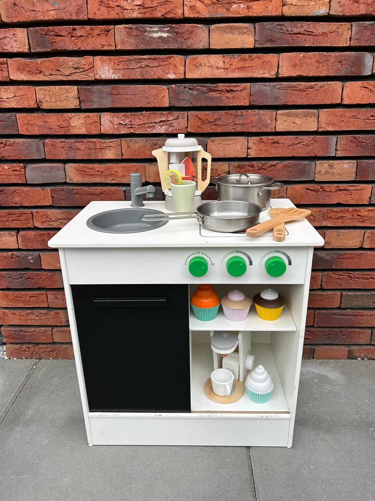 Houten speelkeuken met accessoires, Ophalen, Gebruikt, Hout, Speelkeuken