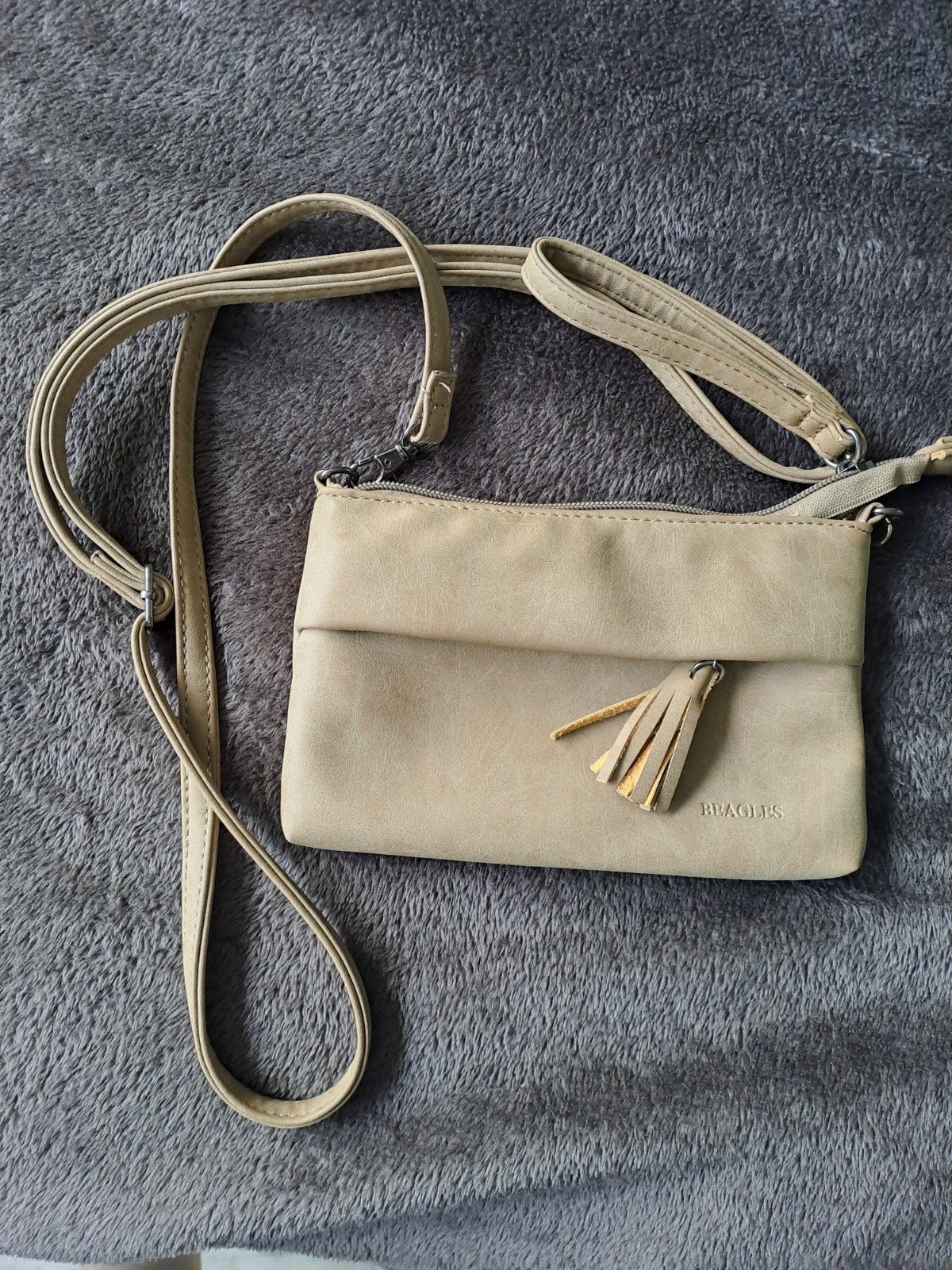 dames beagle tasje beige, Ophalen of Verzenden, Zo goed als nieuw, Beige, Schoudertasje