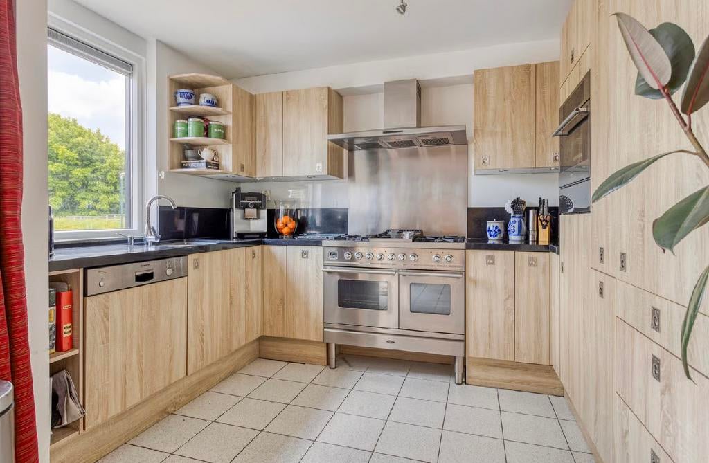 Complete keuken. Boretti fornuis + wijnkoeler-hoekopstelling, Ophalen, Gebruikt, Graniet of Steen, Hoekkeuken