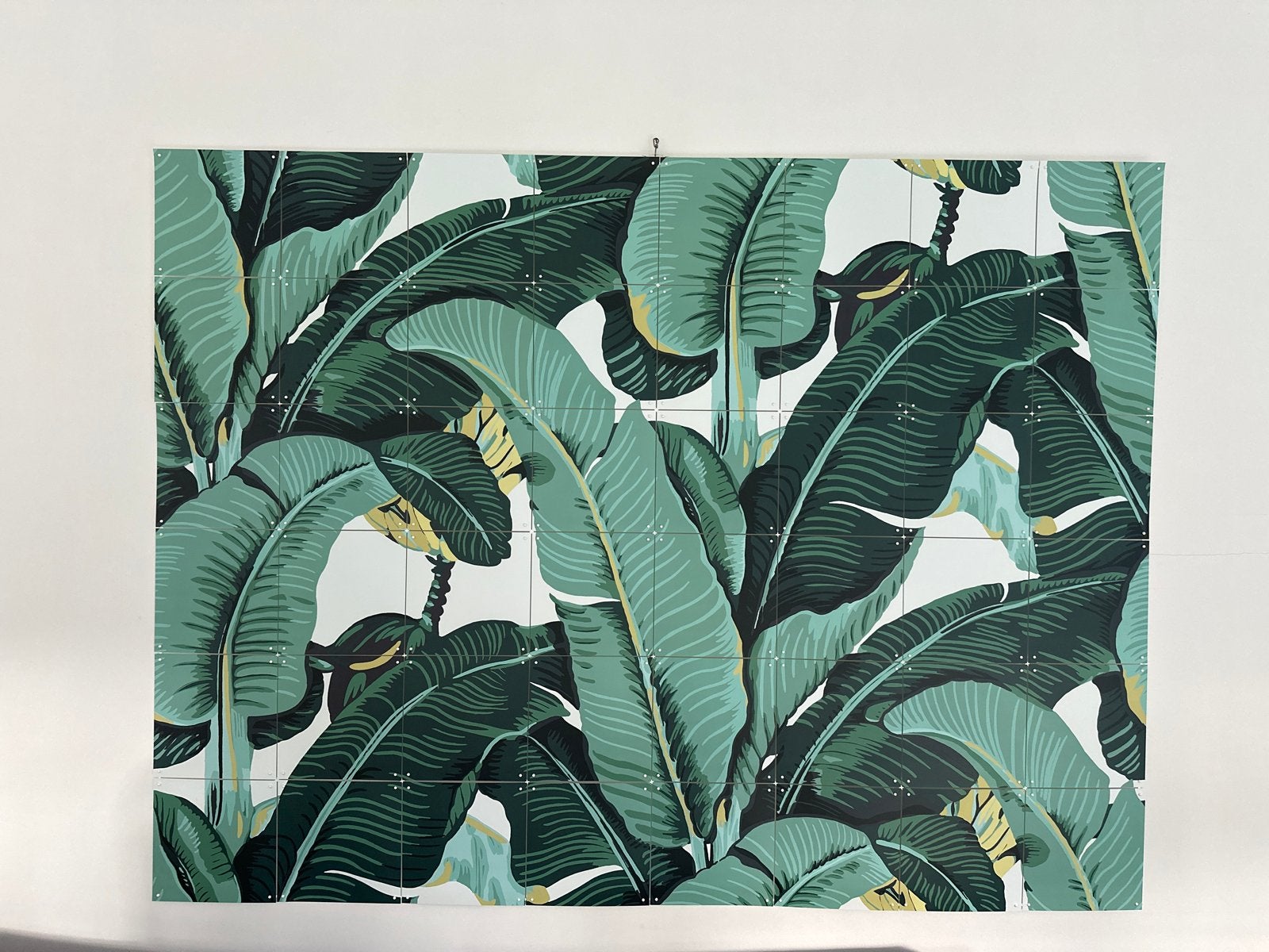 Ixxi bananenplant wanddecoratie (6x8 tegels = 120x160 cm), Ophalen, Groen, Steen/keramiek, Zo goed als nieuw