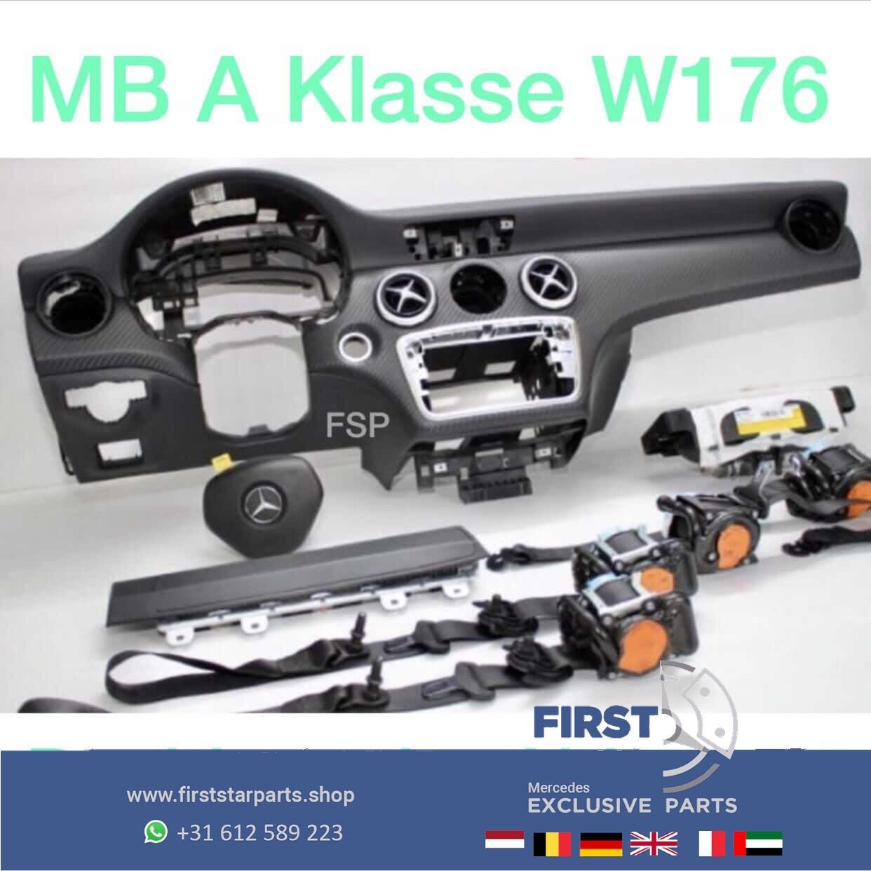 W176 A KLASSE W117 CLA FACELIFT DASHBOARD AIRBAG SET Mercede, Auto-onderdelen, Gebruikt, -, Ophalen of Verzenden, -