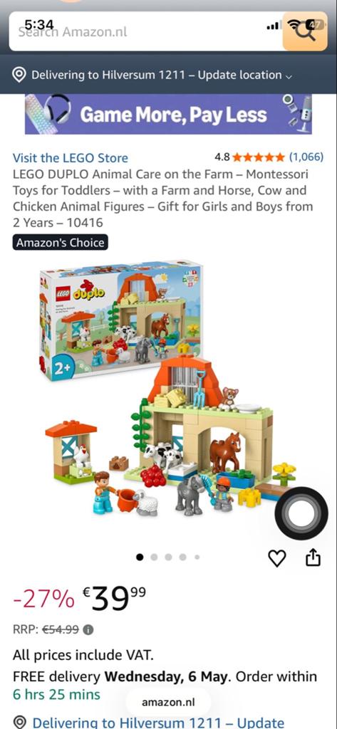 LEGO Duplo Dierentuin met Dieren en Figuren, Inclusief minifiguren, Gebruikt, Overige thema's, Ophalen of Verzenden