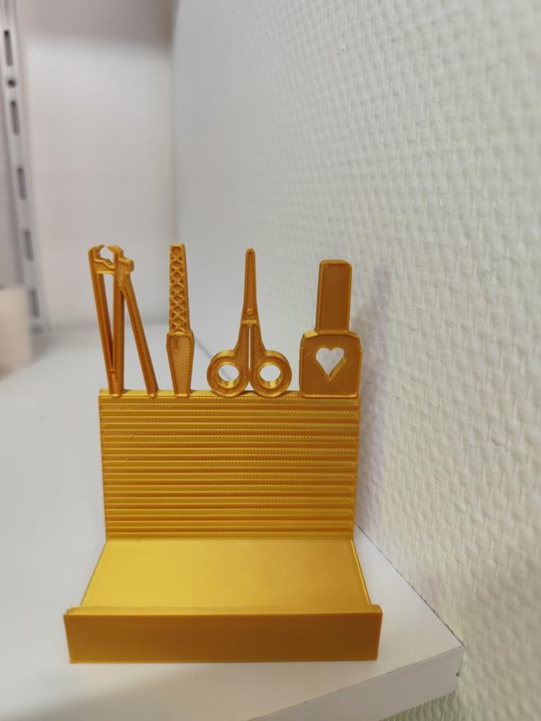 Visitekaartjeshouder Nagelsalon - Goudkleurig, Nieuw, Ophalen of Verzenden, Handen en Nagels, Goud