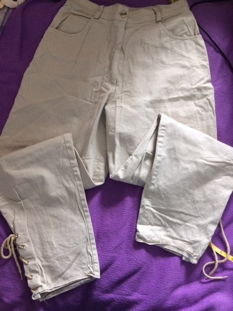 beige zomerbroek mt 38 foxy fashion, Maat 38/40 (M), Beige, Ophalen of Verzenden, Zo goed als nieuw