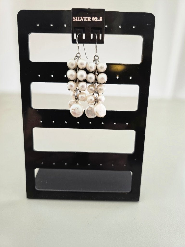 Oorbellen zoetwaterparel, Sieraden, Tassen en Uiterlijk, Ophalen of Verzenden, Nieuw, Zilver, Hangers