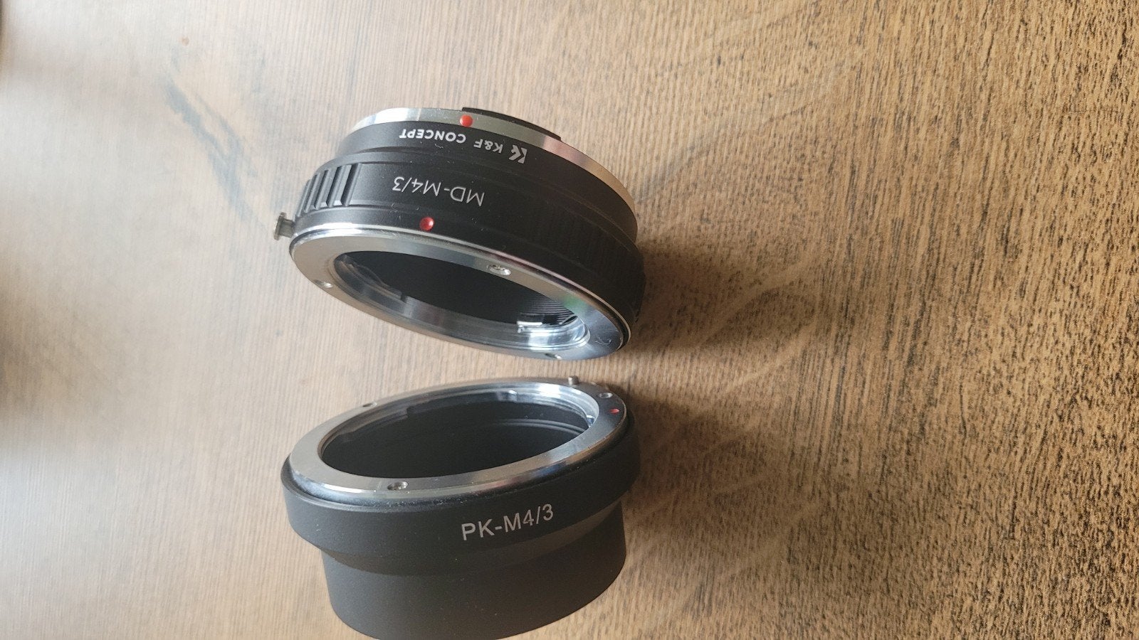 Twee Lens Adapters PK-M4/3 en MD-M4/3, Ophalen of Verzenden, Zo goed als nieuw