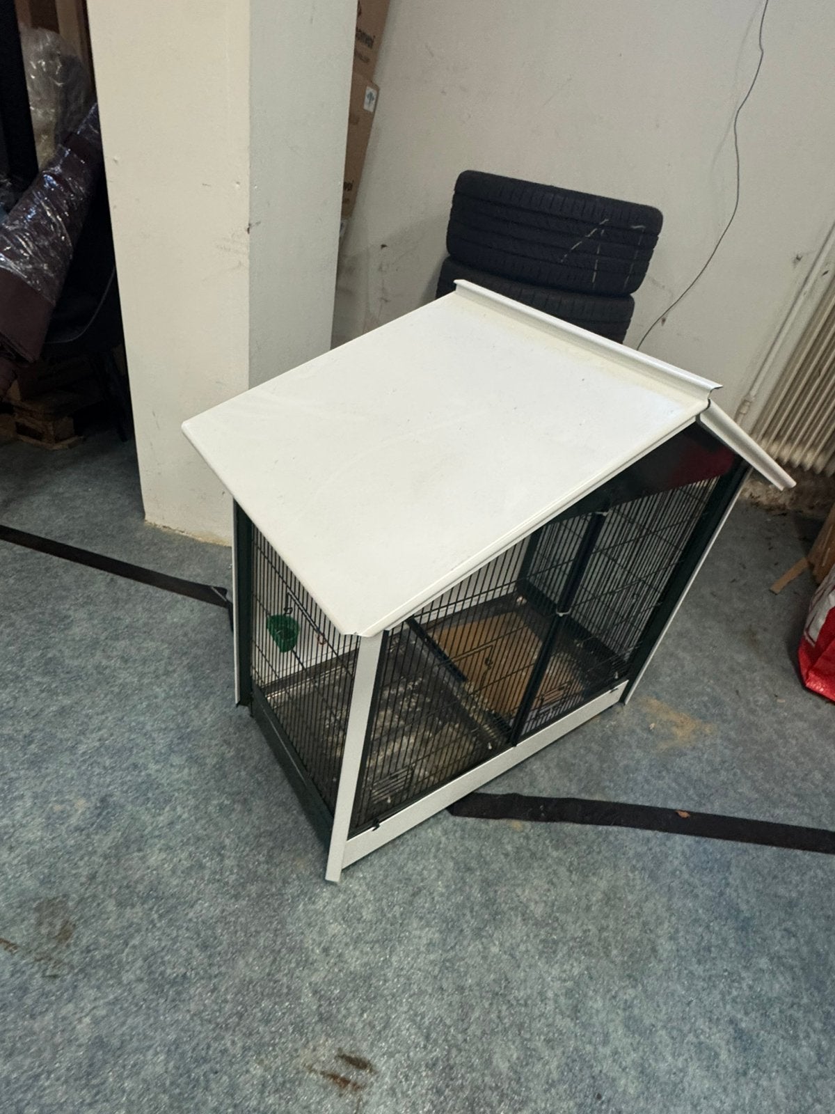 Grote XL vogelkooi / volière met dak (ca. 1 meter breed), Ophalen, Gebruikt, 110 cm of meer