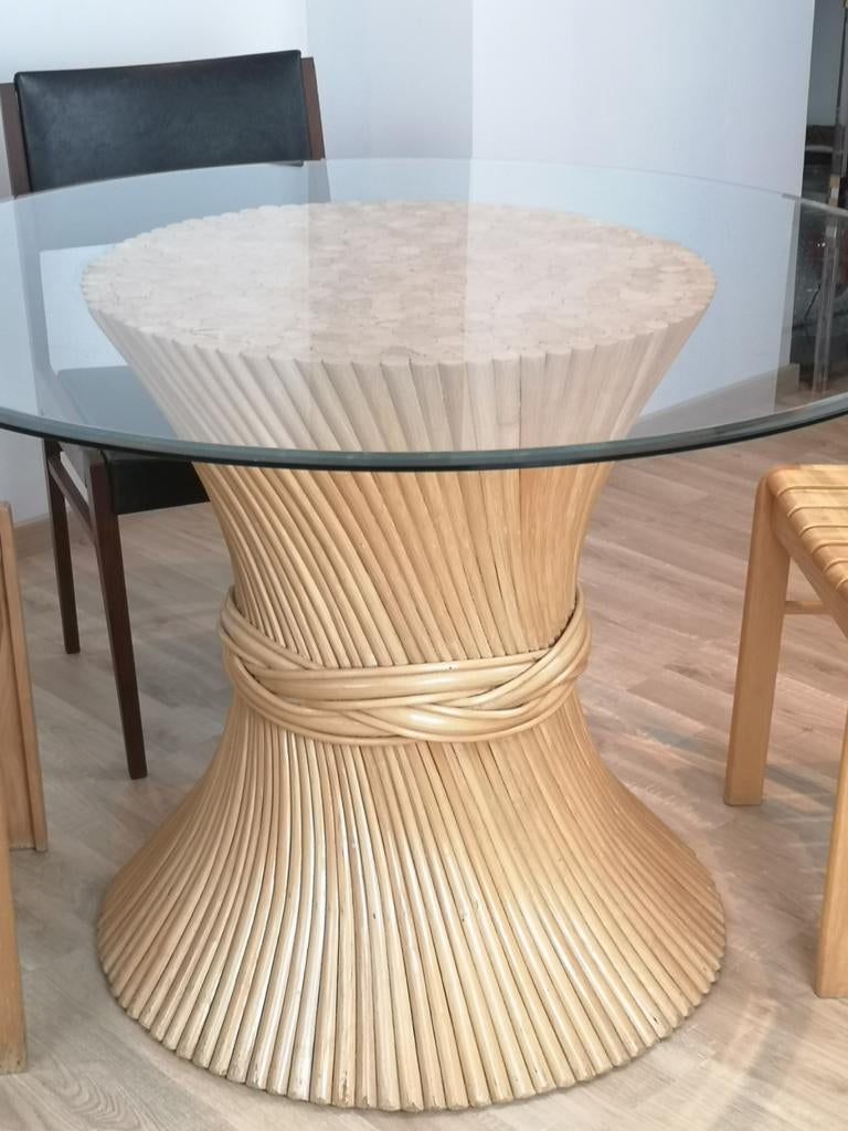 Prachtige sheaf of wheat eettafel, Huis en Inrichting, Tafels | Eettafels, Gebruikt, 50 tot 100 cm, 100 tot 150 cm, Rechthoekig