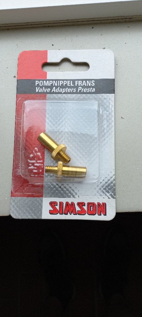 Simson artikel 020501 verloopnippel Frans 2 stuks, Ophalen, Nieuw