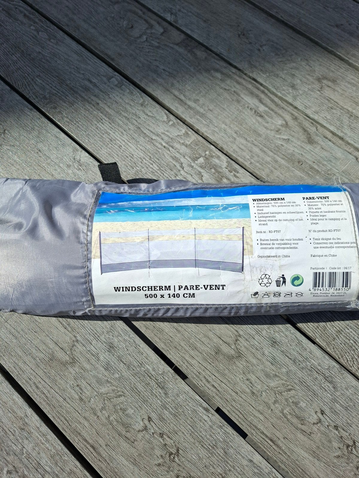 windscherm 500 cm x 140 cm, Caravans en Kamperen, Ophalen of Verzenden, Nieuw
