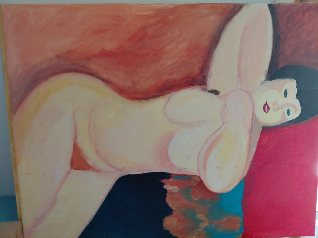Modigliani acrylverf, Ophalen