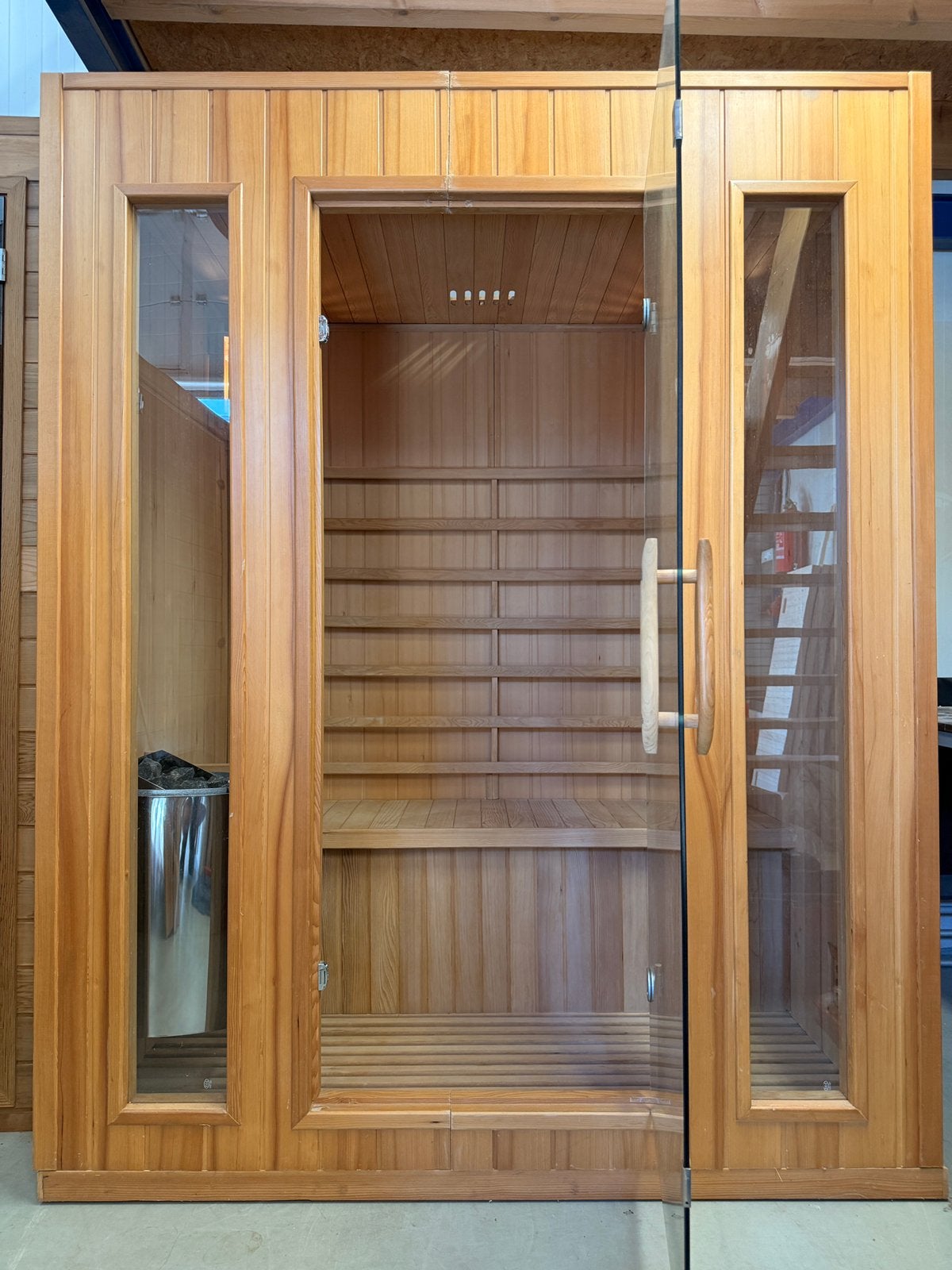 Luxe Finse Sauna | Normaal Stopcontact | GRATIS BEZORGING, Sport en Fitness, Sauna, Ophalen of Verzenden, Zo goed als nieuw, Fins of Traditioneel