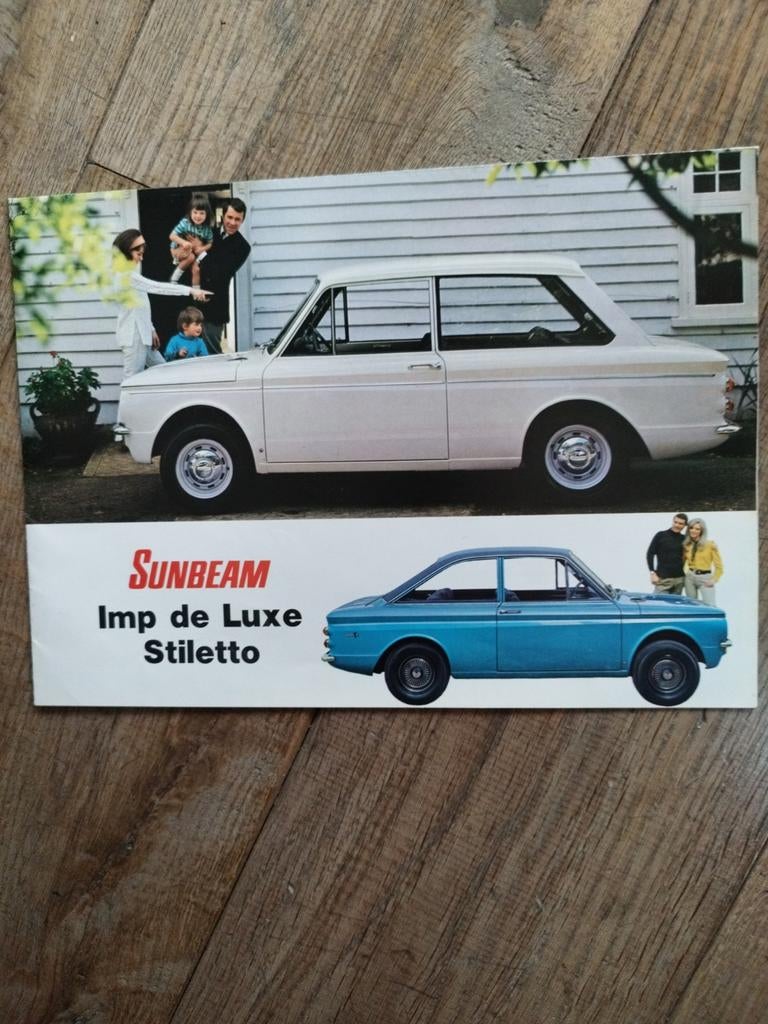Sunbeam Imp de Luxe Stiletto brochure 1971 (Nederlands), Ophalen of Verzenden, Zo goed als nieuw, Overige merken, Sunbeam