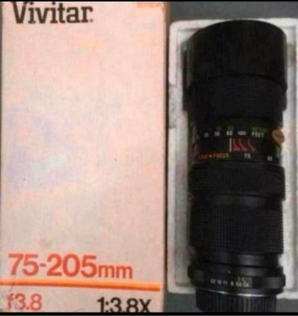 VIVITAR ZOOM/TELELENS 75-205mm F3.8, Ophalen, Gebruikt, Telelens, Zoom