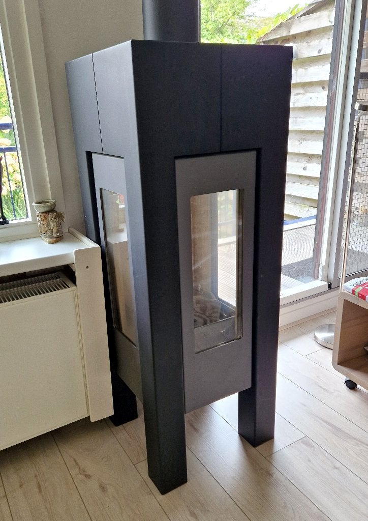 Hase Modena Gaskachel met keramisch hout, Ophalen, Gebruikt, Gas, Vrijstaand