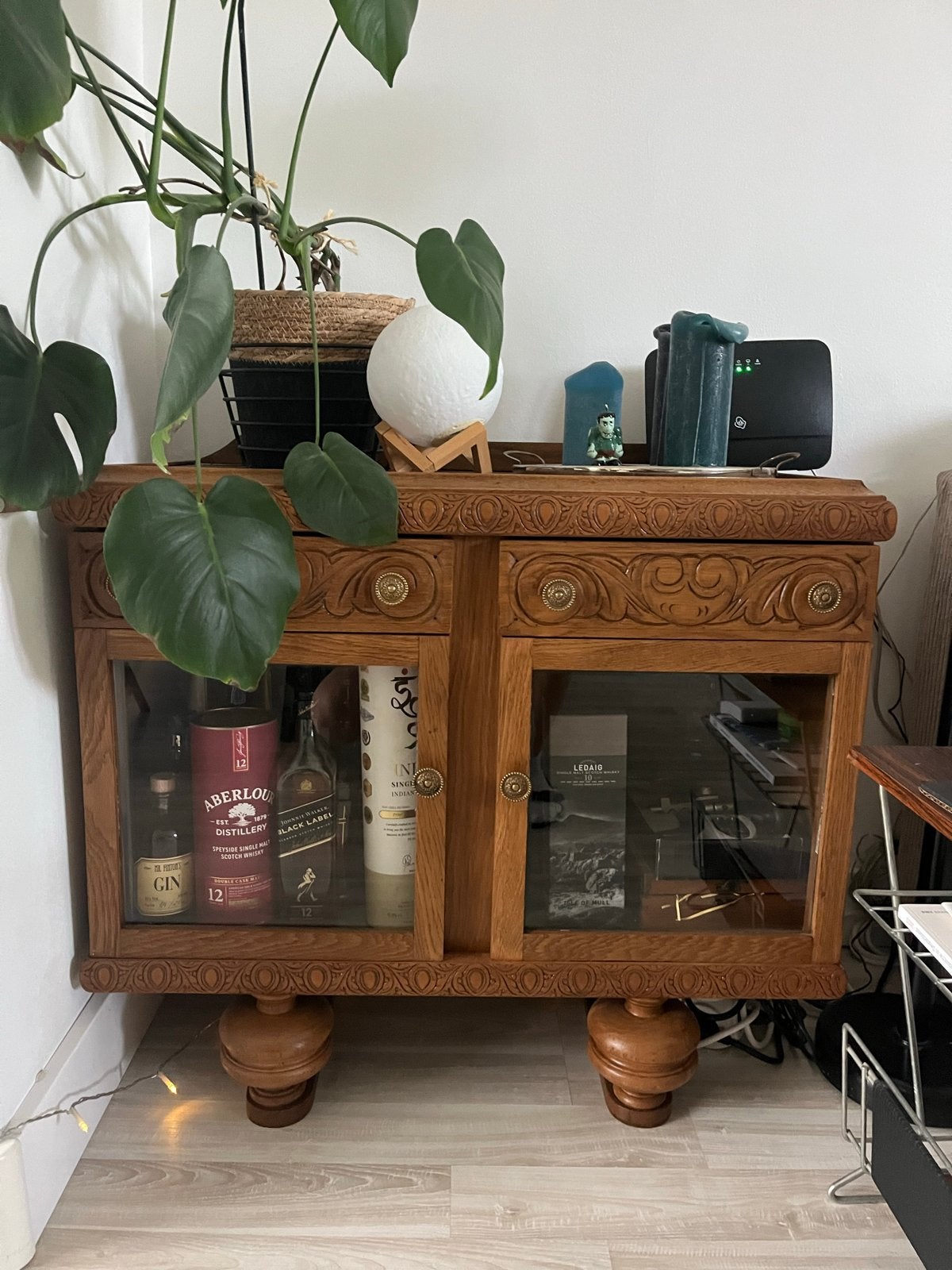 Houten Kabinet voor Alcohol of Servies, Antiek en Kunst, Antiek | Meubels | Kasten, Ophalen
