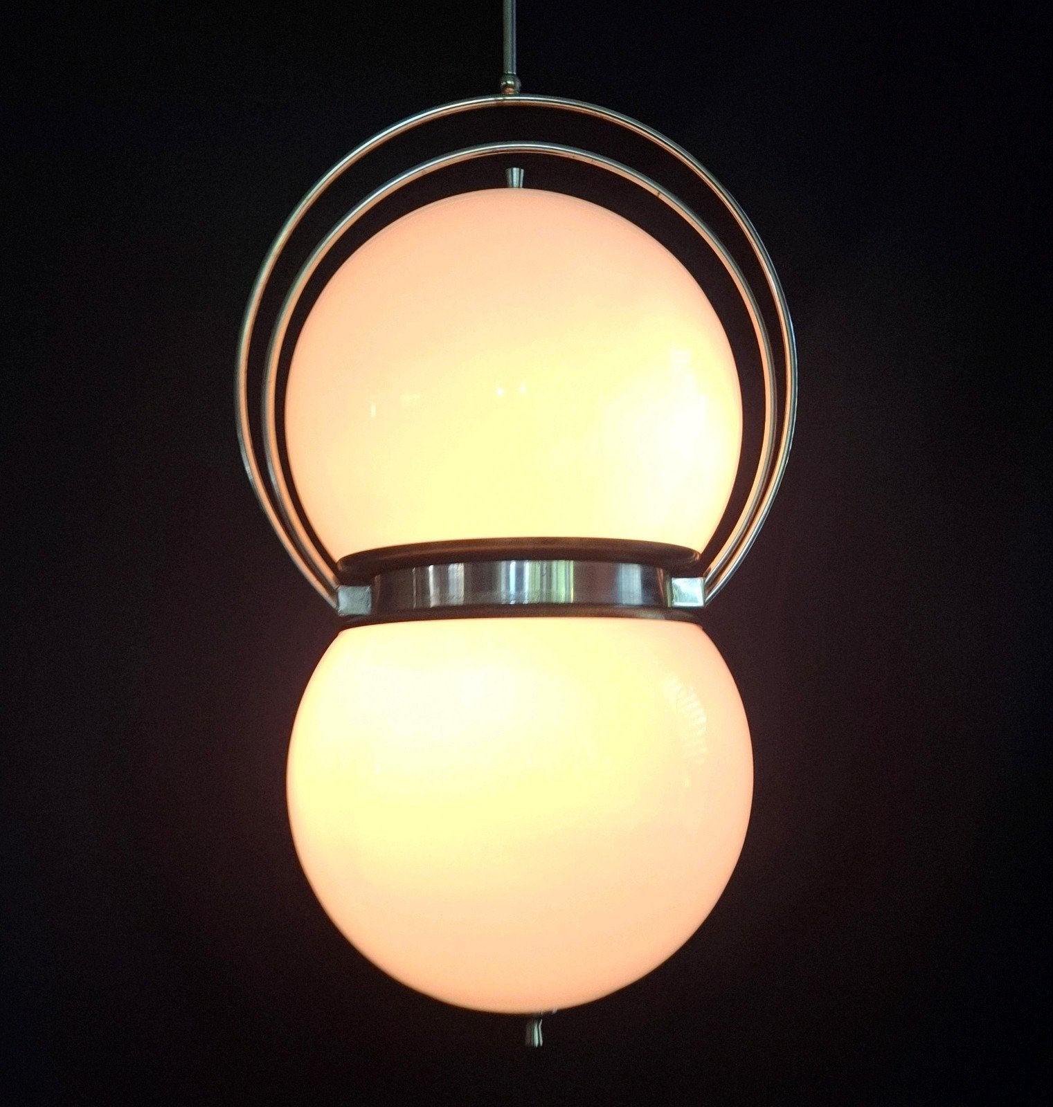 Zeldzame grote Space Age Hanglamp Goffredo Reggiani, Ophalen, Kunststof