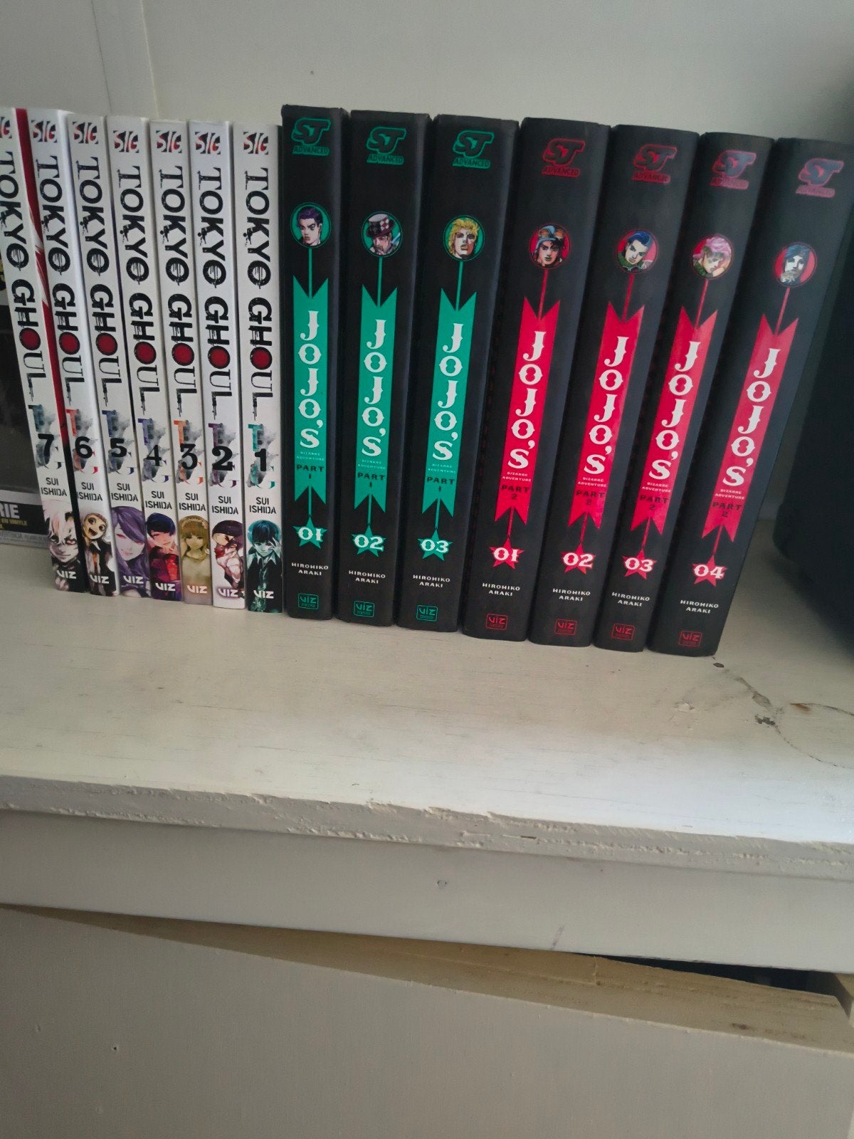 jojo's bizzare Adventure en Tokyo ghoul manga, Boeken, Encyclopedieën, Gelezen, Complete serie, Verzenden, Hirohiko araki en sui ishida
