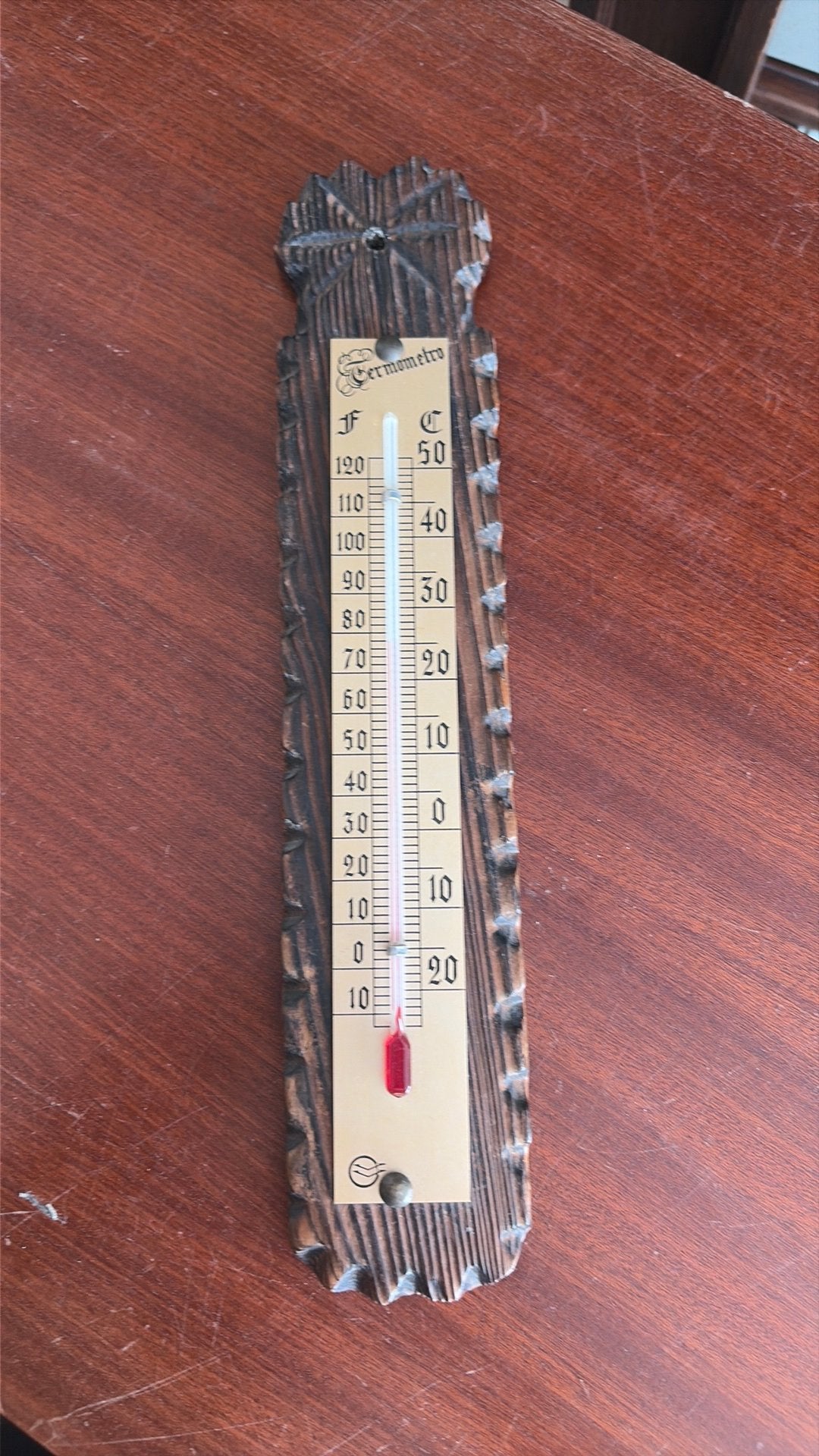 Oude houten thermometer, Ophalen, Gebruikt